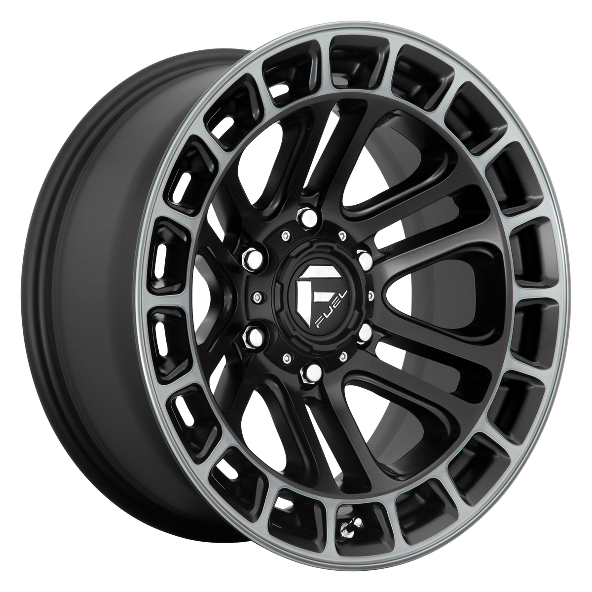 Fuel Off-Road Wheels D720 Heater Matte Black Double Dark Tint Machined
