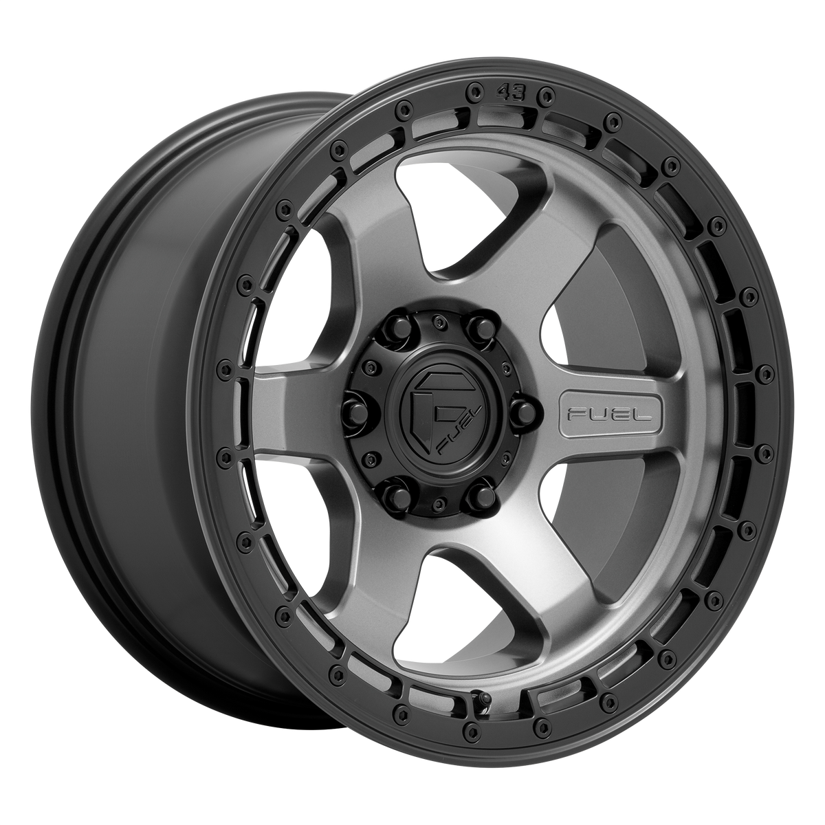 Fuel Off-Road Wheels D752 Block Matte Gunmetal with Black Ring