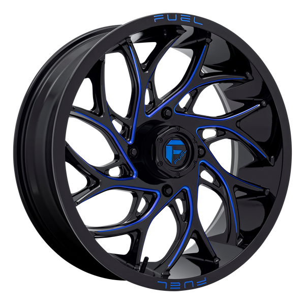 Fuel Off-Road Wheels D778 Runner Utv Gloss Black Milled with Candy Blue Tint