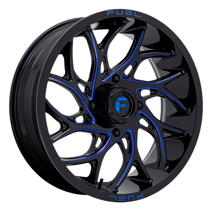 Fuel Off-Road Wheels D778 Runner Utv Gloss Black Milled with Candy Blue Tint