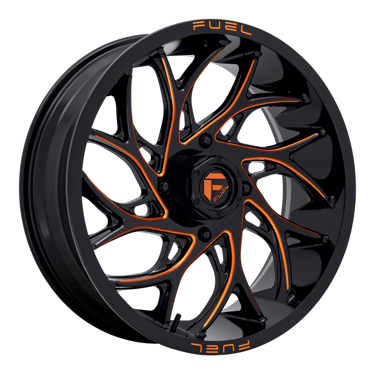 Fuel Off-Road Wheels D780 Runner Utv Gloss Black Milled with Orange Tint
