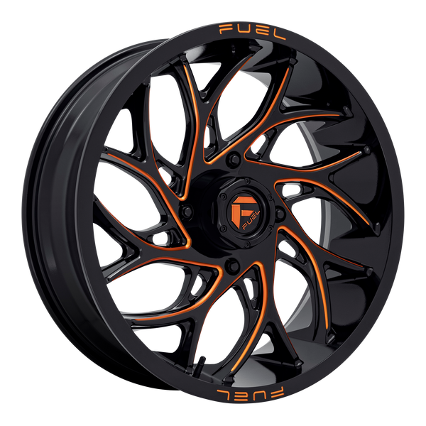 Fuel Off-Road Wheels D780 Runner Utv Gloss Black Milled with Orange Tint