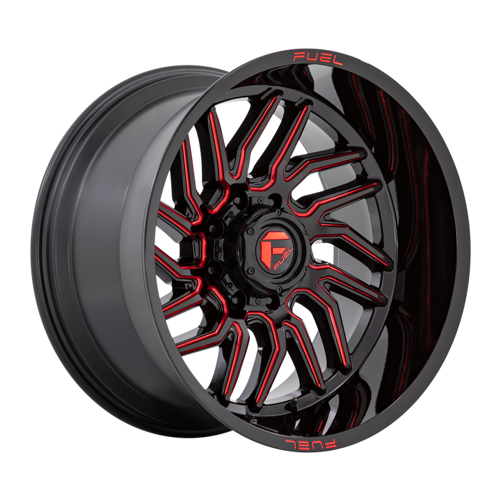 Fuel Off-Road Wheels D808 Hurricane Gloss Black Milled with Red Tint