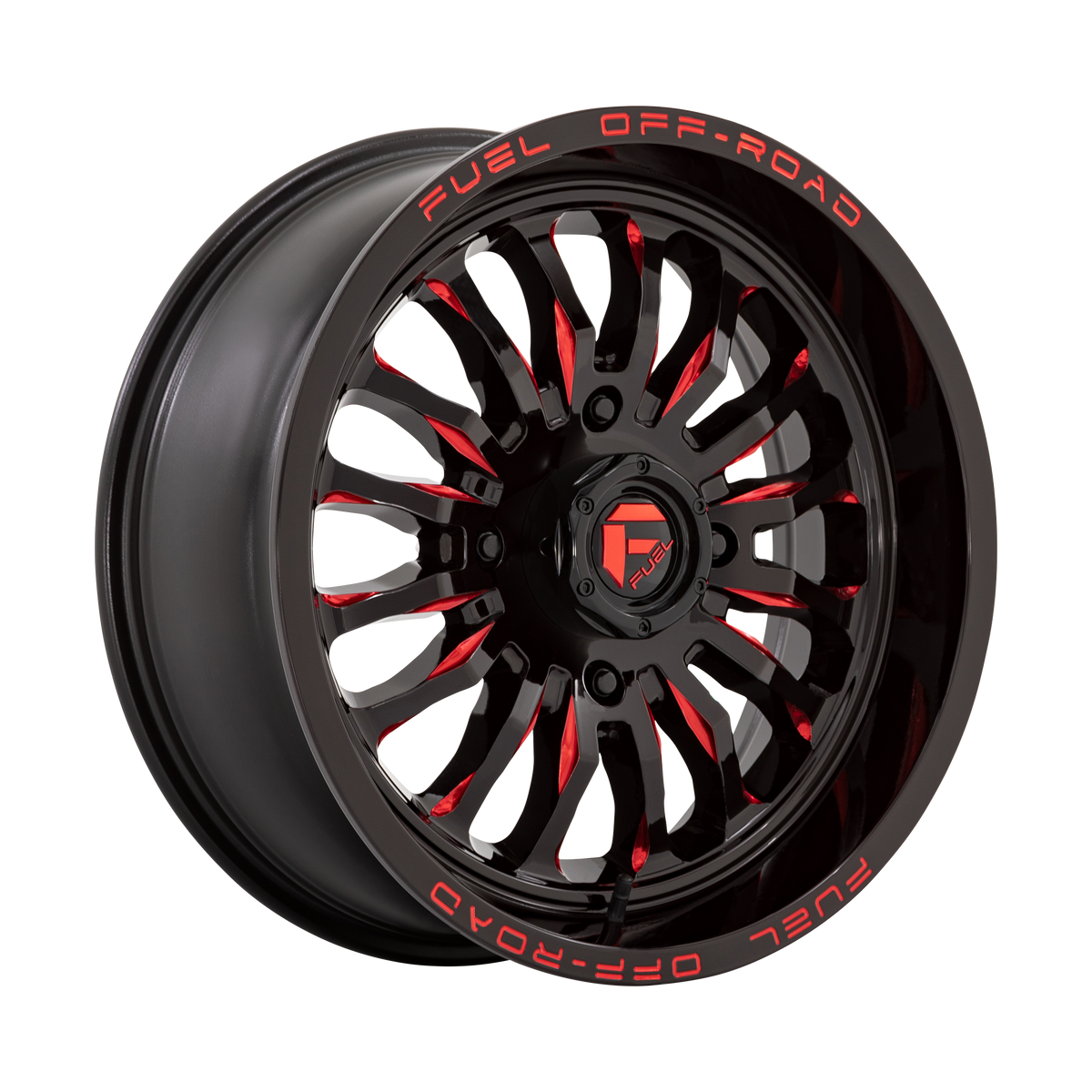 Fuel Off-Road Wheels D822 Arc Utv Gloss Black Milled with Red Tint