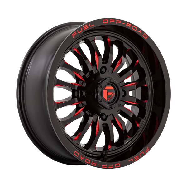 Fuel Off-Road Wheels D822 Arc Utv Gloss Black Milled with Red Tint