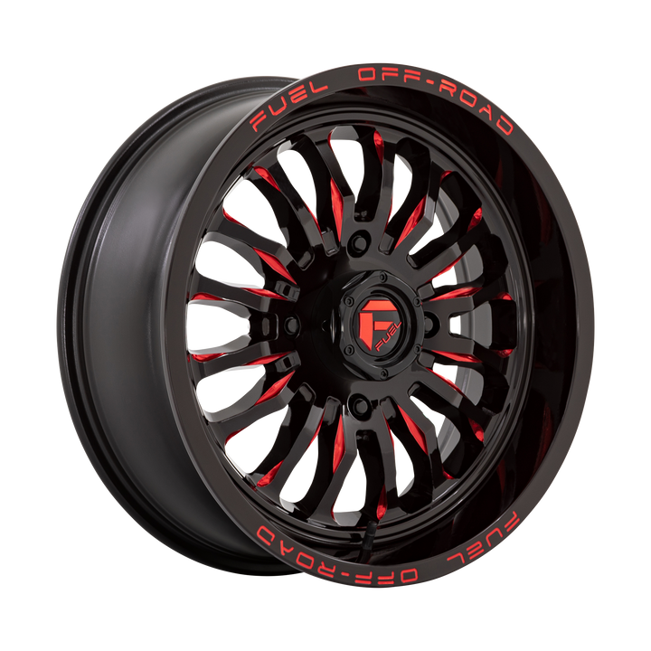 Fuel Off-Road Wheels D822 Arc Utv Gloss Black Milled with Red Tint