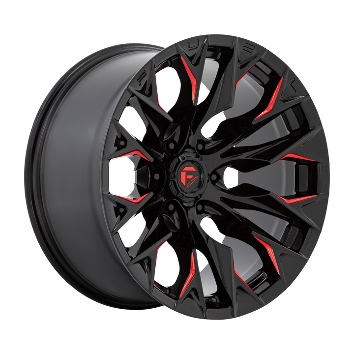 Fuel Off-Road Wheels D823 Flame Gloss Black Milled with Candy Red