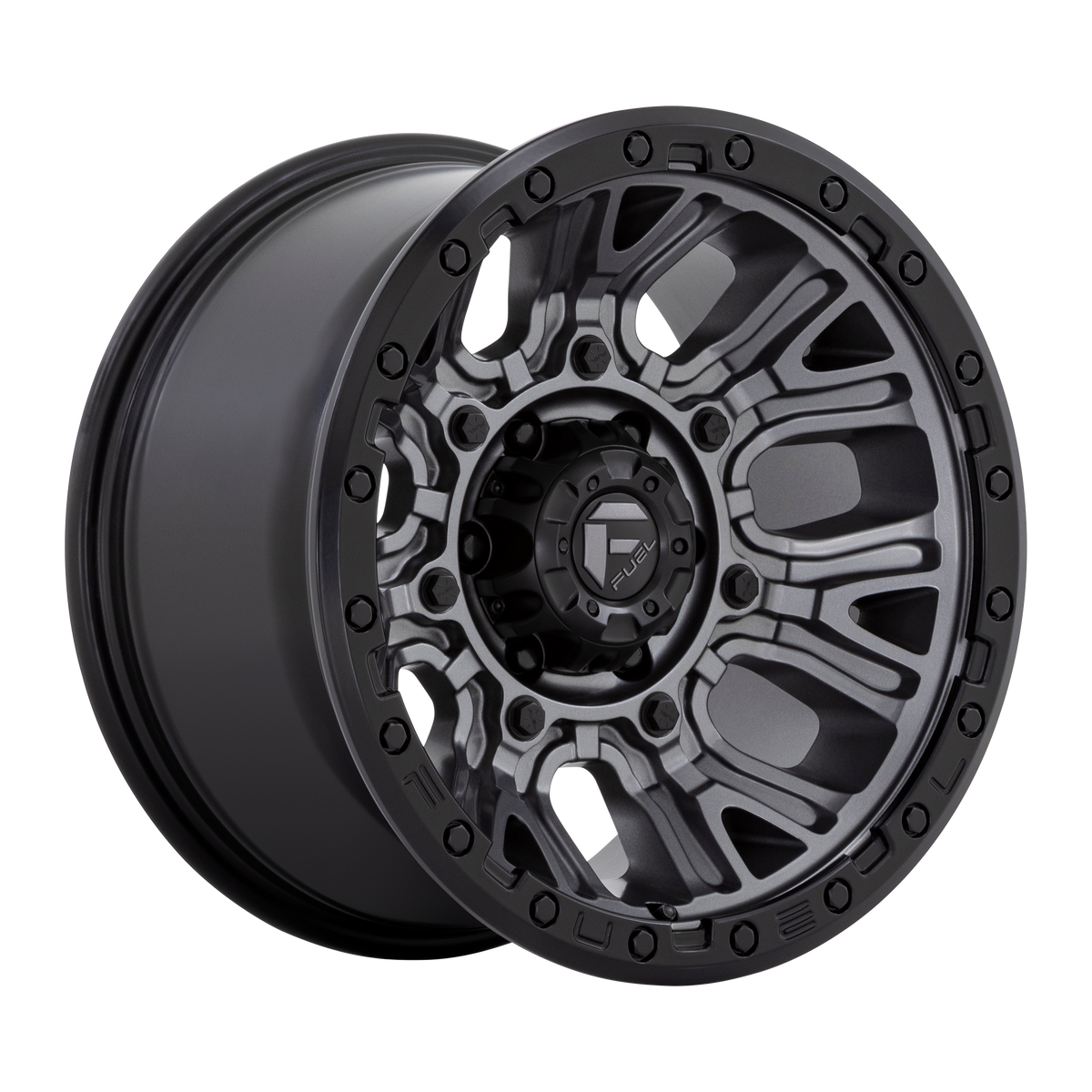 Fuel Off-Road Wheels D825 Traction Matte Gunmetal with Black Ring