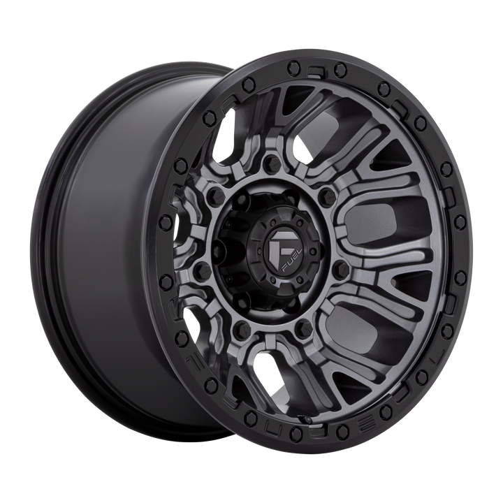 Fuel Off-Road Wheels D825 Traction Matte Gunmetal with Black Ring