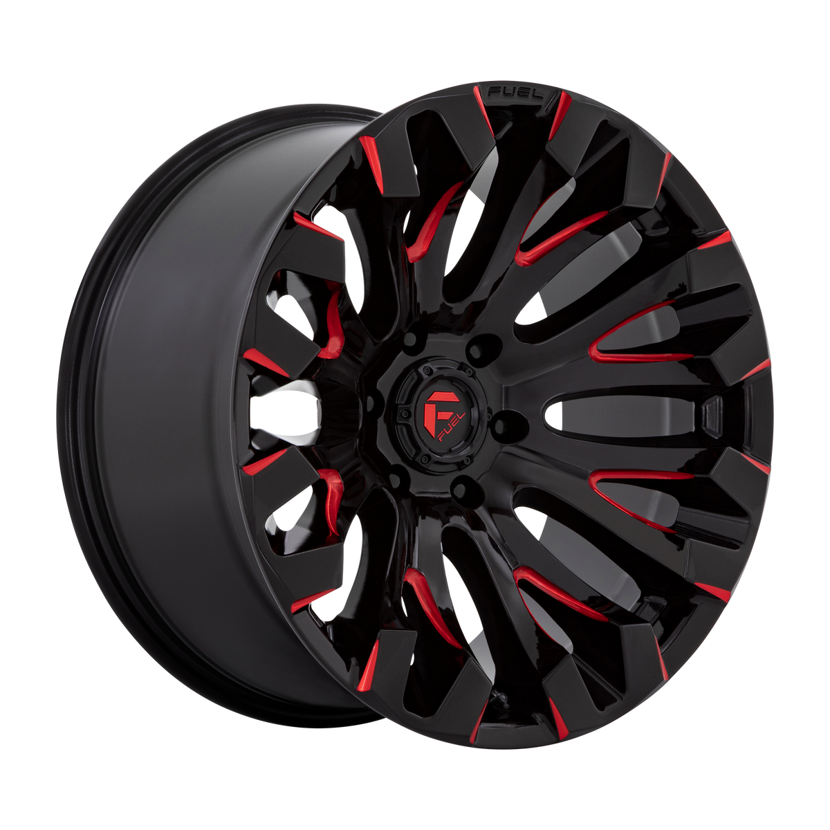 Fuel Off-Road Wheels D829 Quake Gloss Black Milled with Red Tint