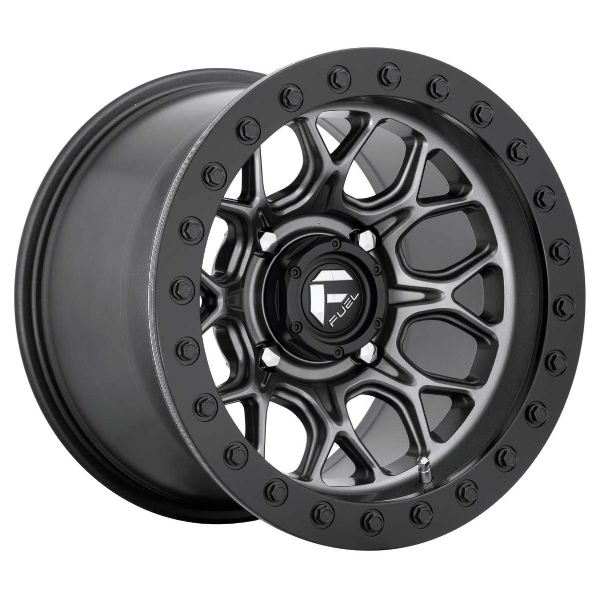 Fuel Off-Road Wheels D919 Tech Utv Beadlock Matte Gunmetal Black Bead Ring