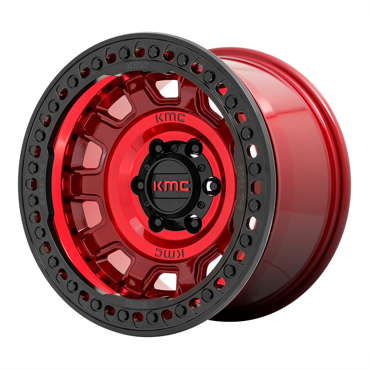 KMC Wheels KM236 Tank Beadlock Candy Red