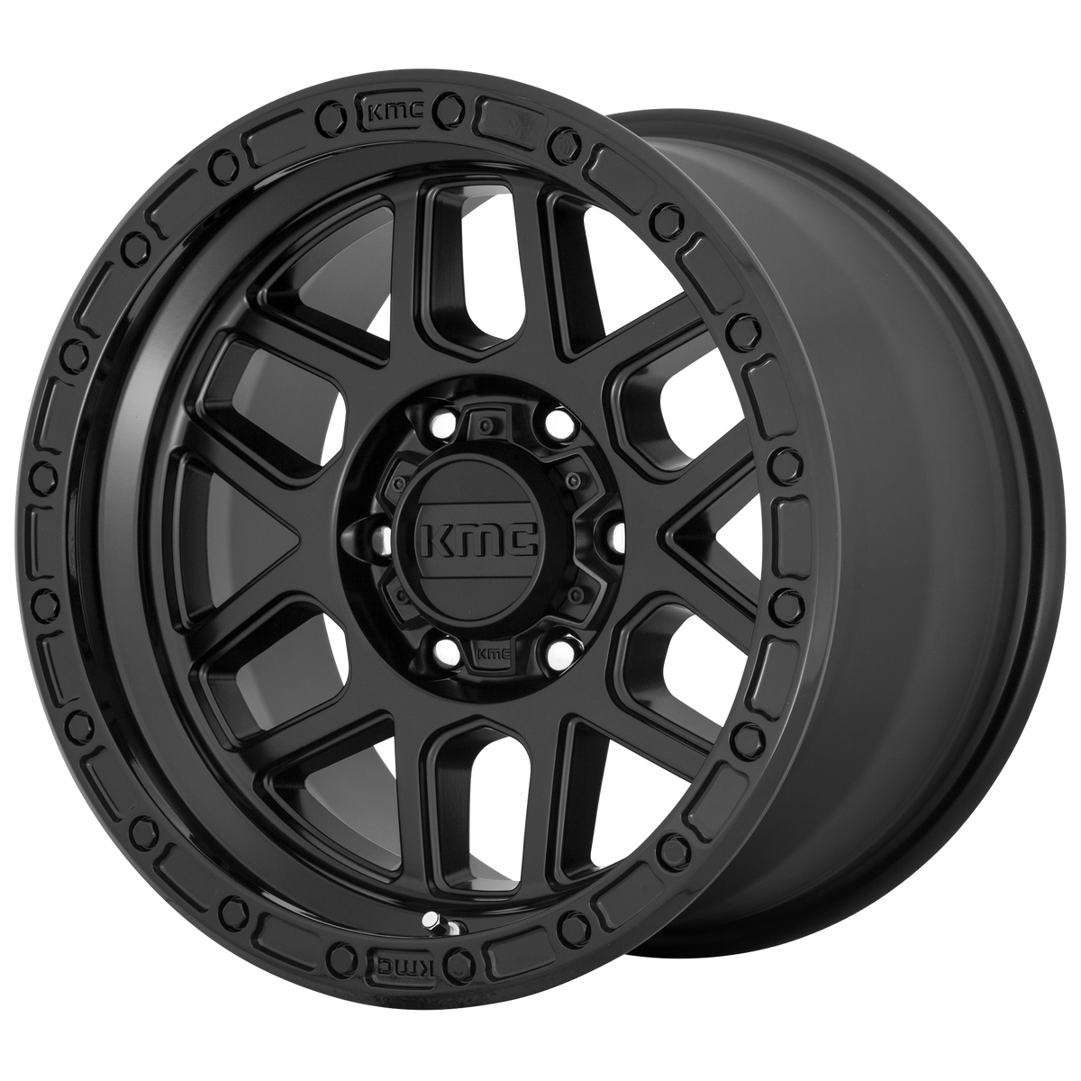 KMC Wheels KM544 Mesa Satin Black with Gloss Black Lip