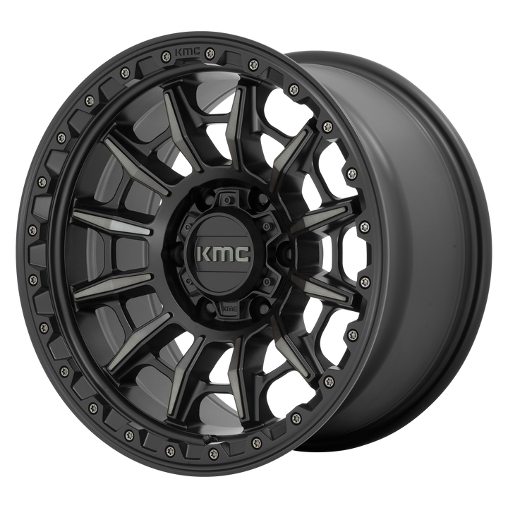 KMC Wheels KM547 Carnage Satin Black with Gray Tint