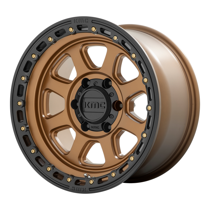KMC Wheels KM548 Chase Matte Bronze with Black Lip