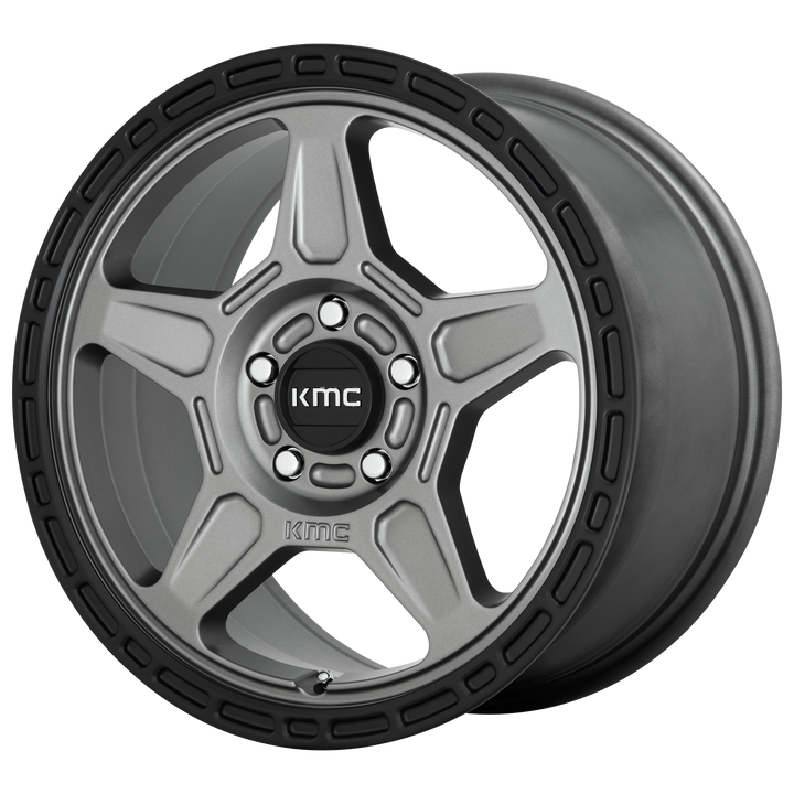 KMC Wheels KM721 Alpine Satin Gray with Black Lip