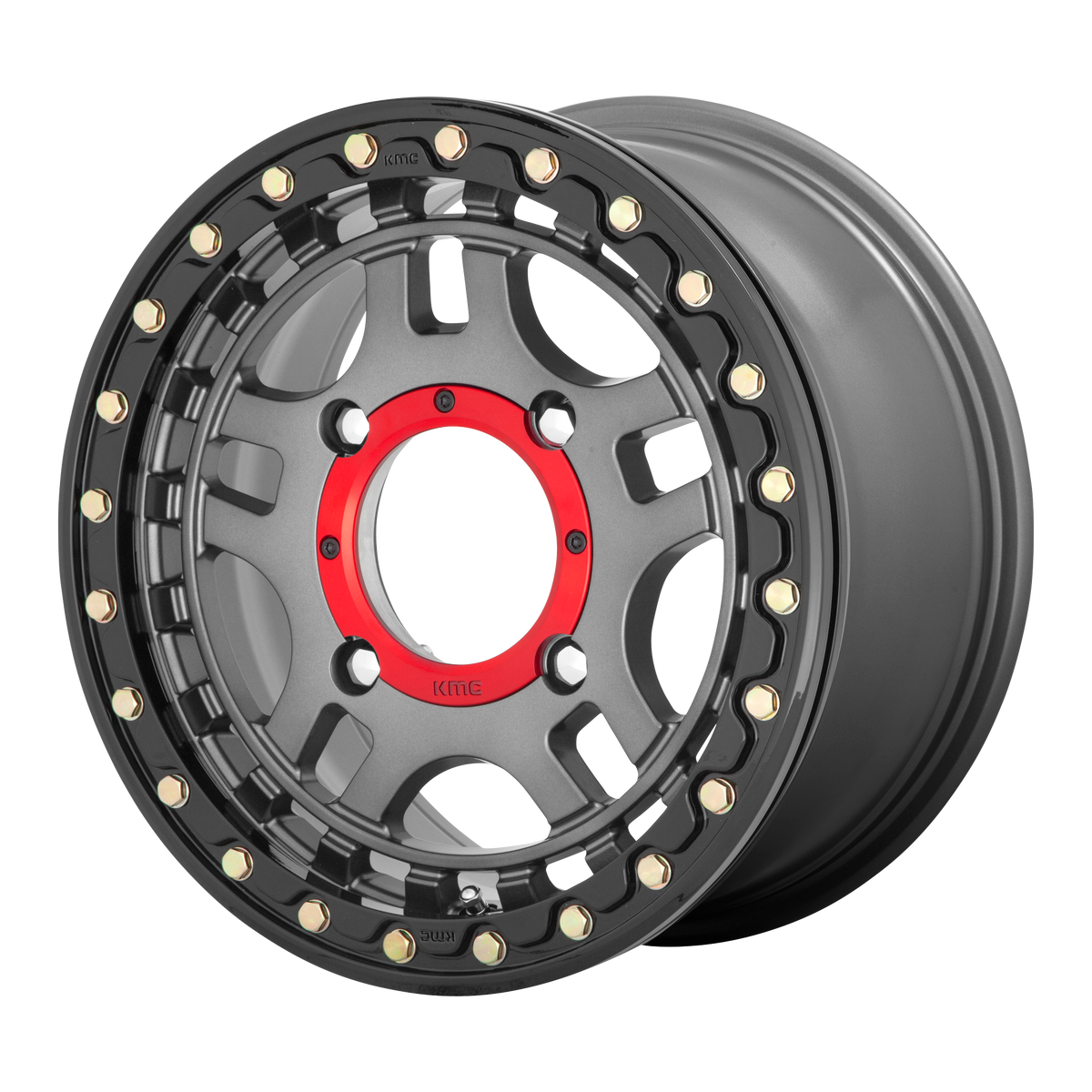 KMC Wheels KS240 Recon Utv Beadlock Gunmetal with Gloss Black Ring