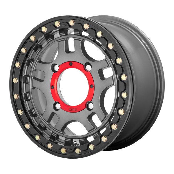 KMC Wheels KS240 Recon Utv Beadlock Gunmetal with Gloss Black Ring
