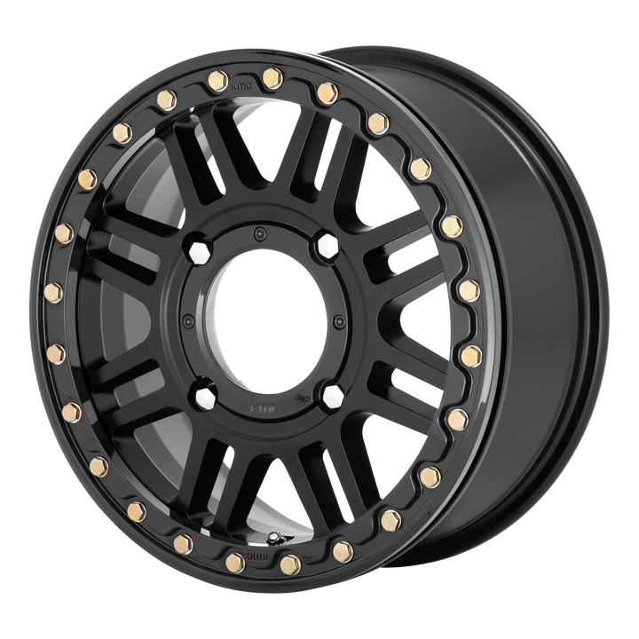 KMC Wheels KS250 Cage Utv Beadlock Satin Black with Gloss Black Ring