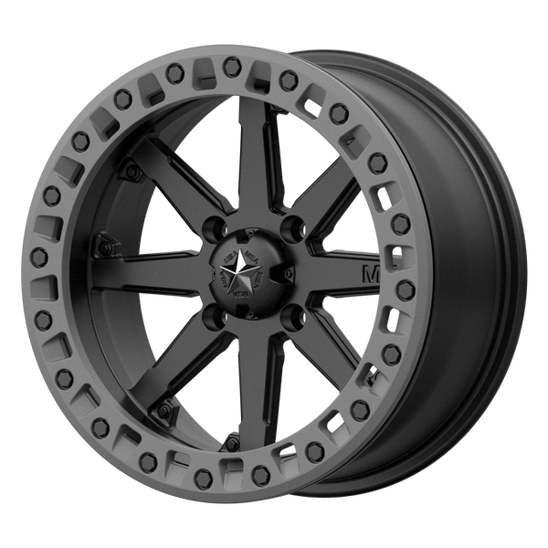 MSA Offroad Wheels M31 Lok2 Utv Beadlock Satin Black with Matte Gray Ring