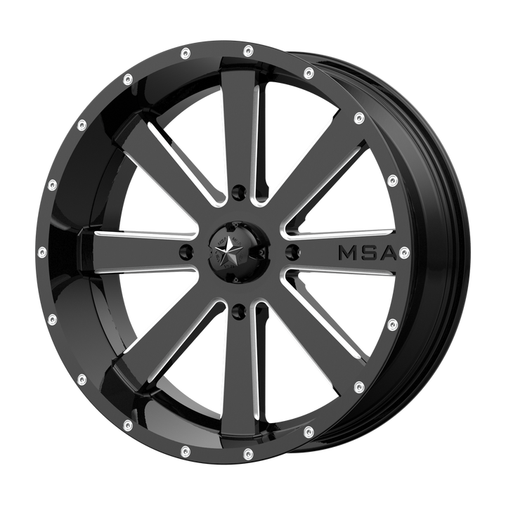 MSA Offroad Wheels M34 Flash Utv Gloss Black Milled