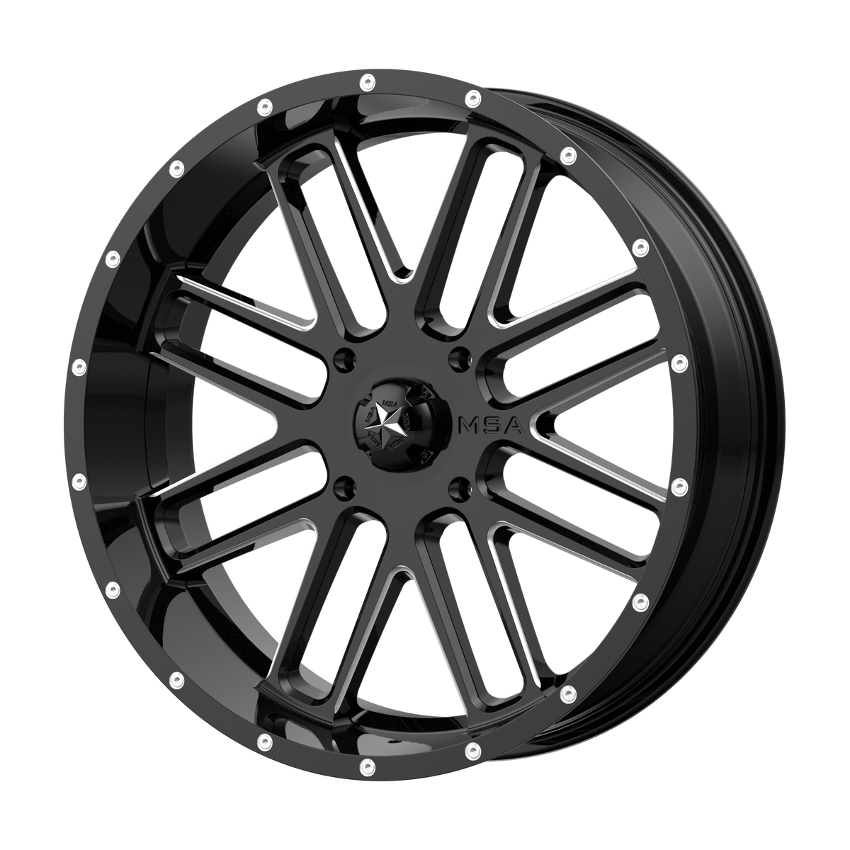MSA Offroad Wheels M35 Bandit Utv Gloss Black Milled
