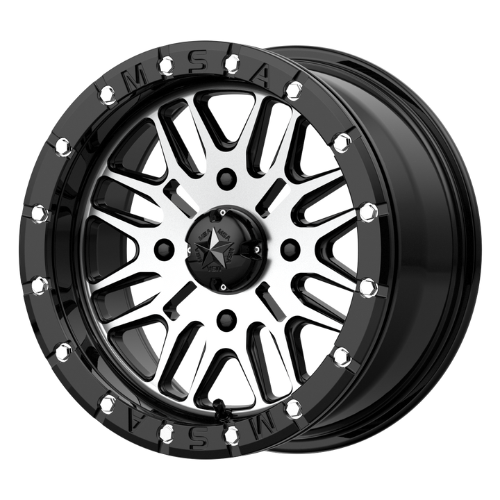 MSA Offroad Wheels M37 Brute Utv Beadlock Gloss Black Machined