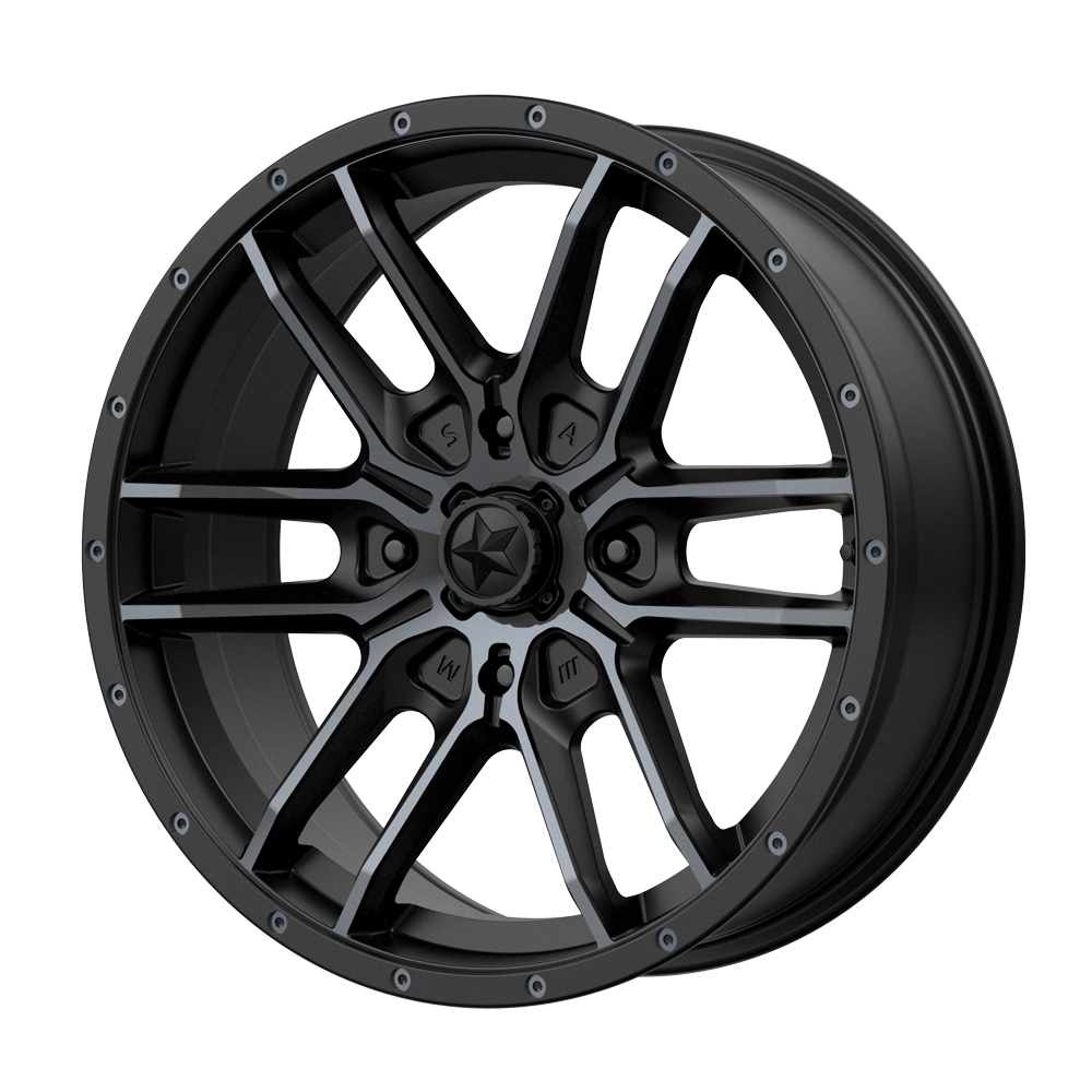 MSA Offroad Wheels M43 Fang Utv Satin Black with Titanium Tint