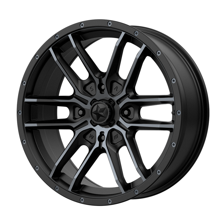 MSA Offroad Wheels M43 Fang Utv Satin Black with Titanium Tint