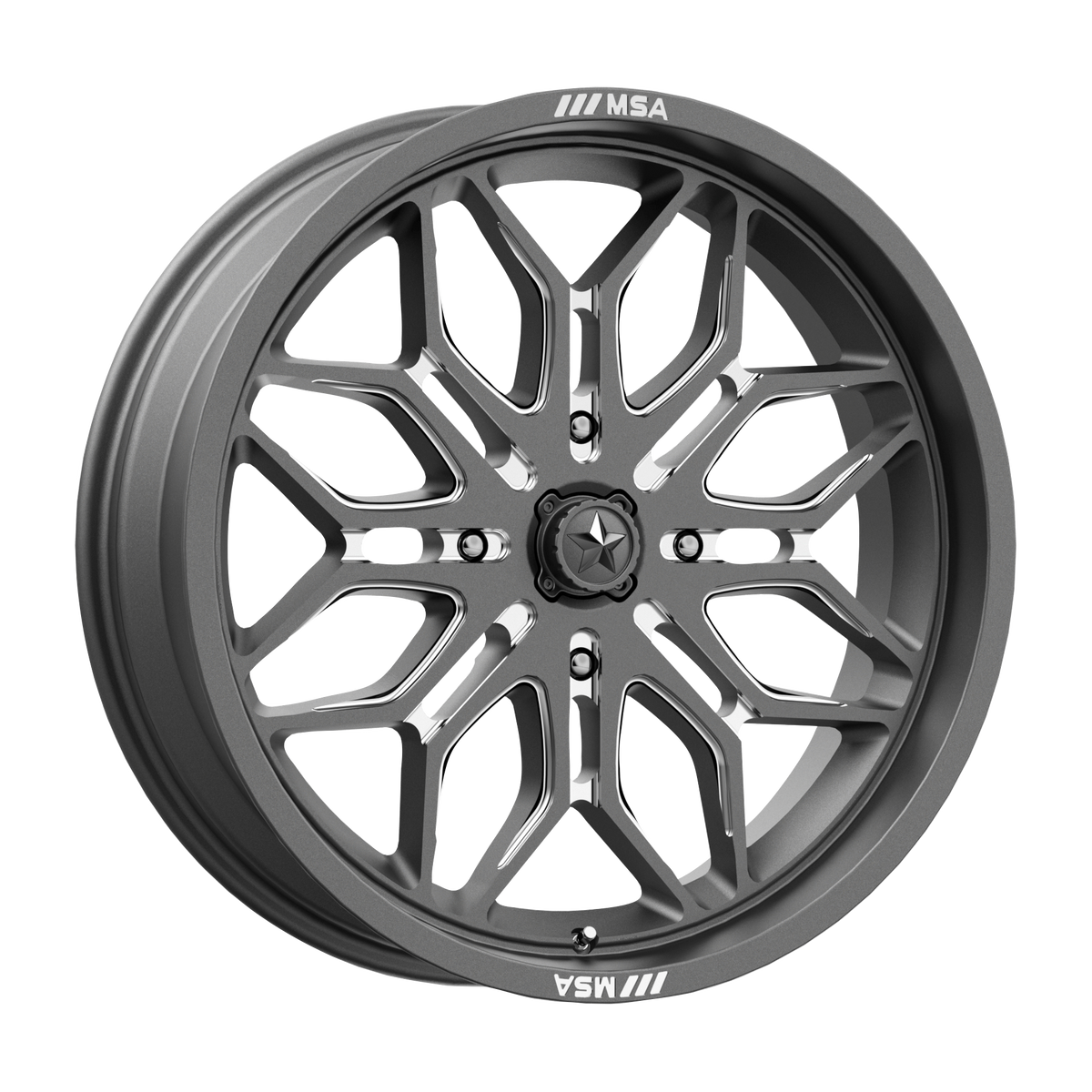 MSA Offroad Wheels M47 Sniper Utv Gunmetal Milled