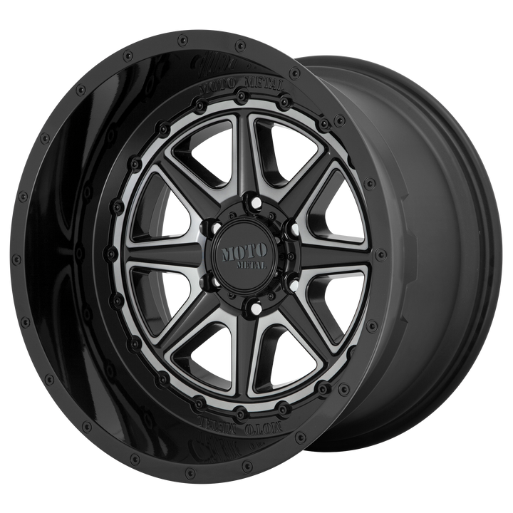 Moto Metal Wheels MO801 Phantom Gloss Black with Gray Tint