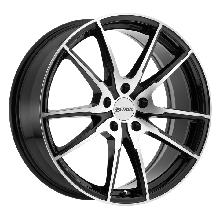 Petrol Wheels P0A Gloss Black with Machined Cut Face