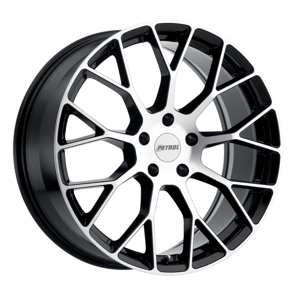 Petrol Wheels P2B Gloss Black with Machined Cut Face