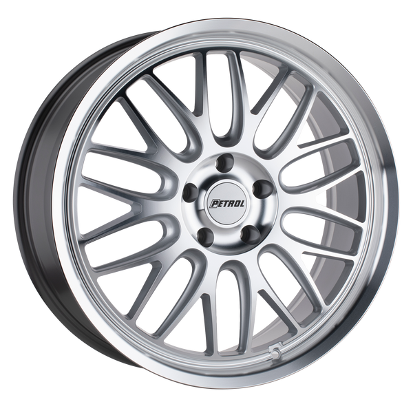 Petrol Wheels P4C Silver with Machined Face & Lip