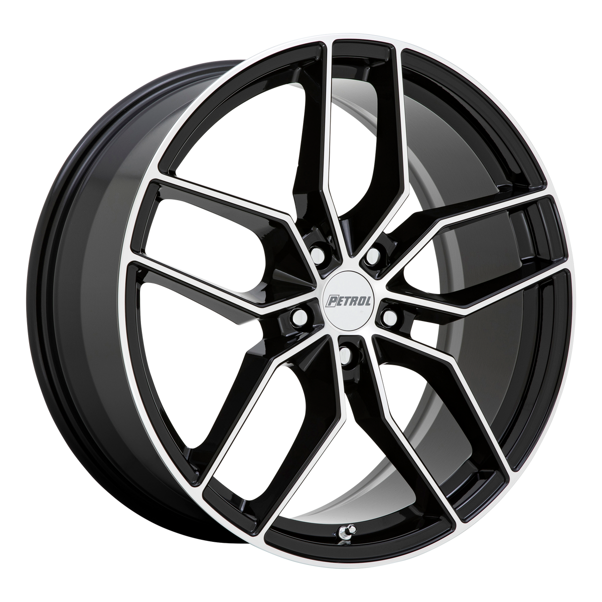 Petrol Wheels P5C Gloss Black with Machined Cut Face
