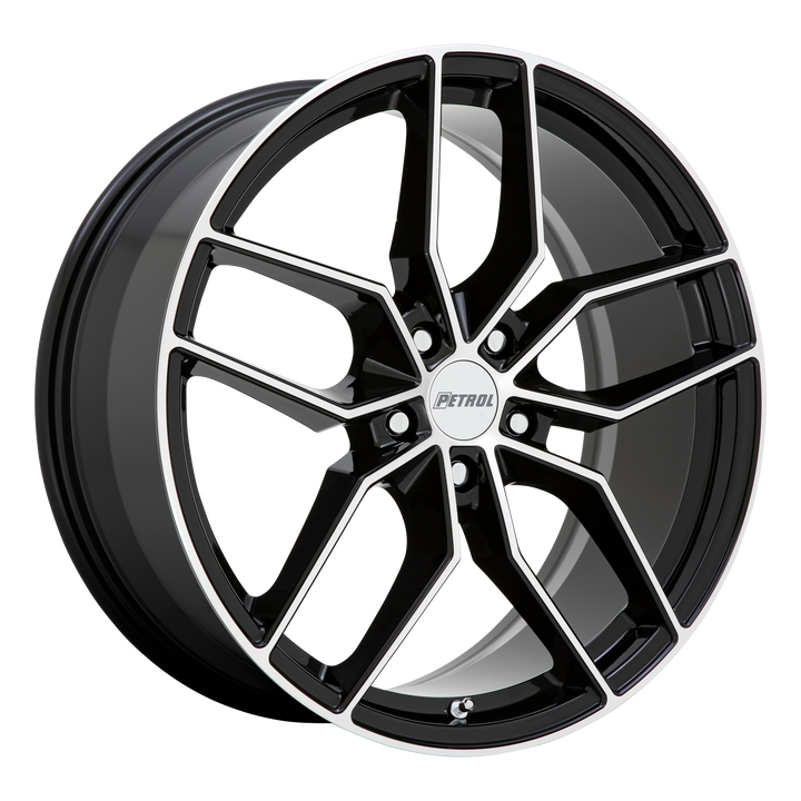 Petrol Wheels P5C Gloss Black with Machined Cut Face