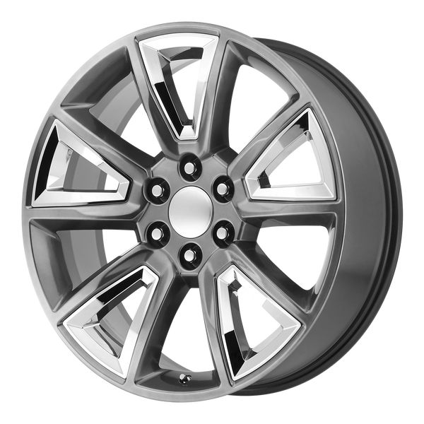 Performance Replicas Wheels PR168 Hyper Silver with Chrome Accents