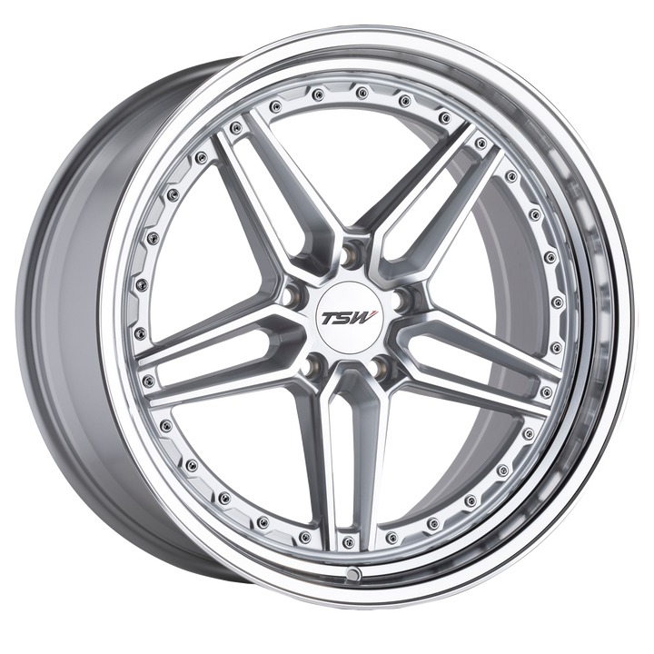 TSW Wheels Ascari Silver with Mirror Cut Face & Lip