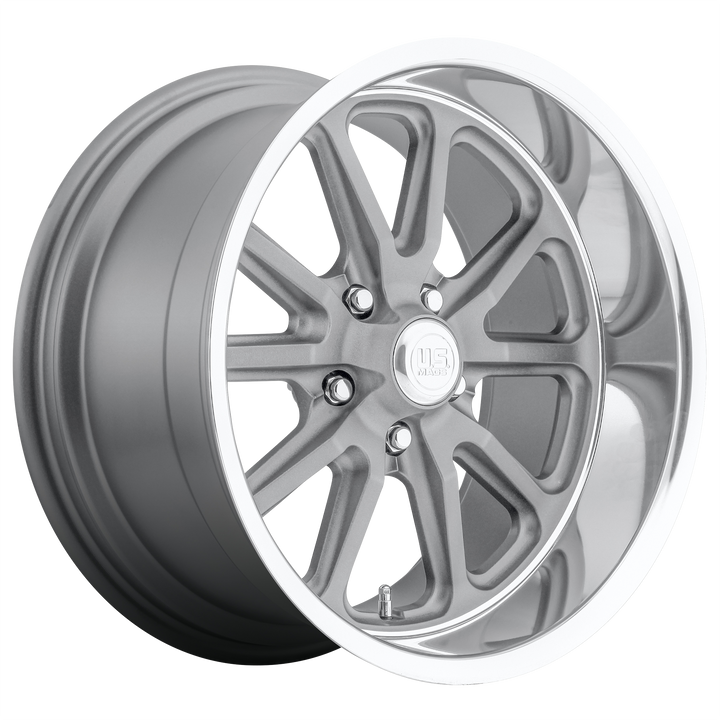 US Mags Wheels U111 Rambler Textured Gray with Diamond Cut Lip