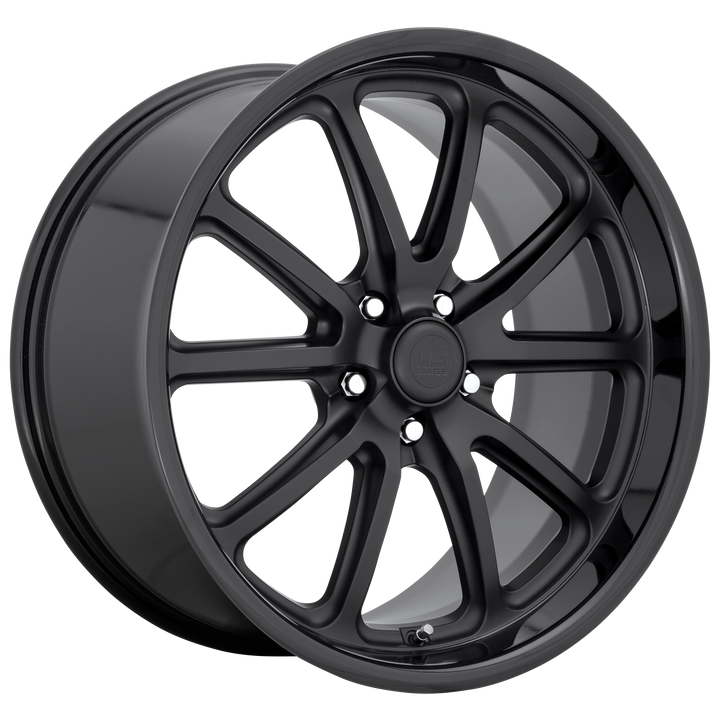 US Mags Wheels U123 Rambler Gloss Black Matte Black