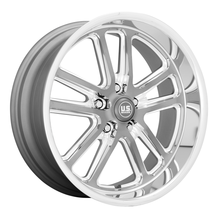 US Mags Wheels U130 Bullet Textured Gunmetal with Milled Edges