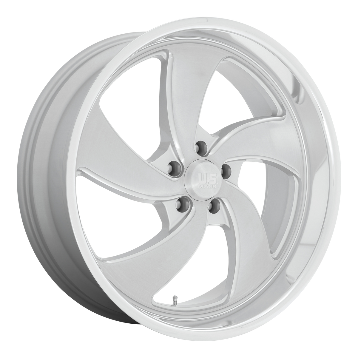 US Mags Wheels U134 Desperado Silver Brushed Face Milled Diamond Cut Lip
