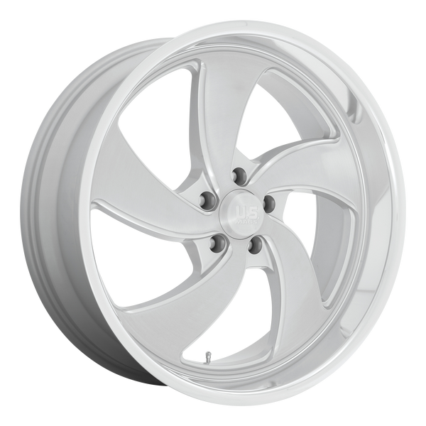 US Mags Wheels U134 Desperado Silver Brushed Face Milled Diamond Cut Lip