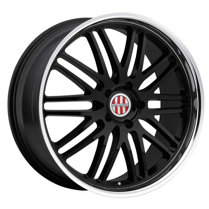 Victor Equipment Wheels Lemans Gloss Black with Mirror Cut Lip