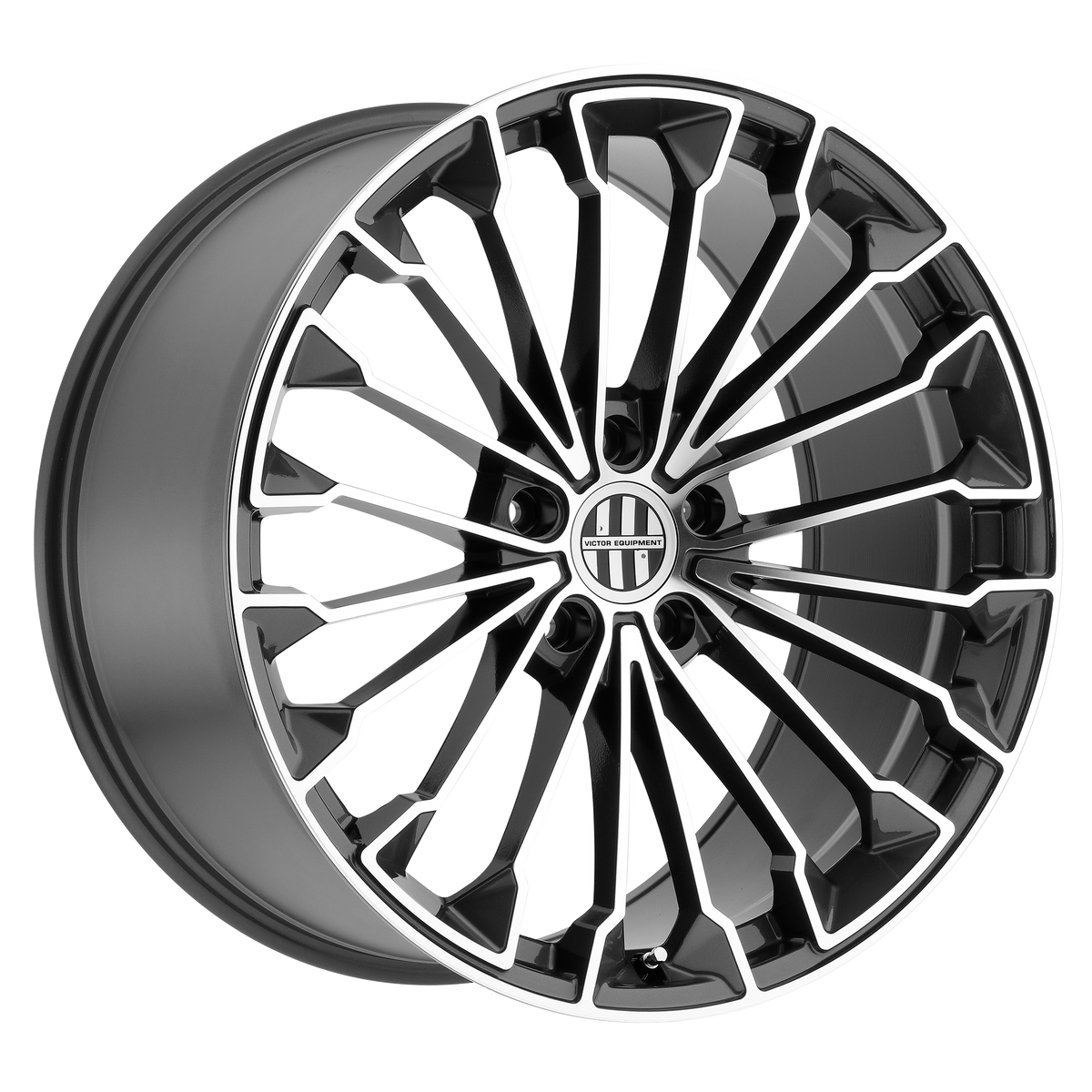 Victor Equipment Wheels Wurttemburg Gunmetal with Mirror Cut Face