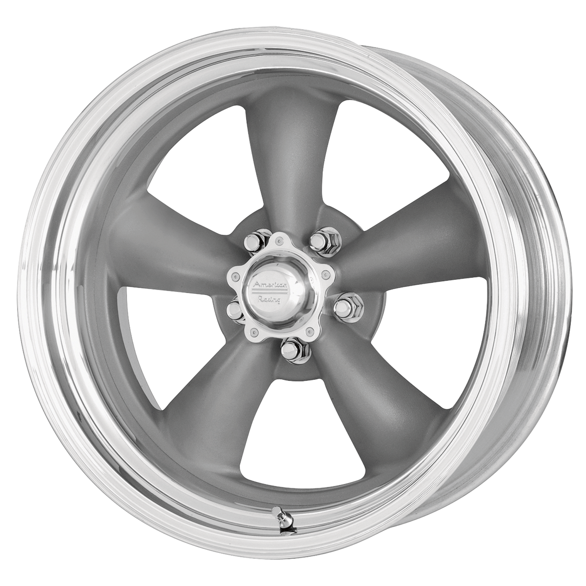 American Racing Wheels VN205 Classic Torq Thrust Ii Torq Thrust Gray with Polished Lip