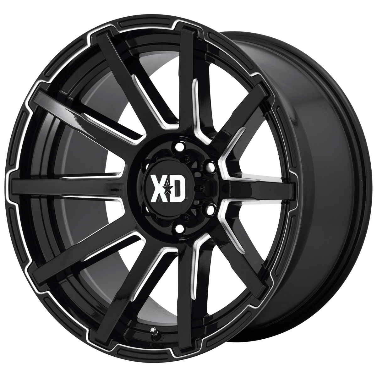 XD Series Wheels XD847 Outbreak Gloss Black Milled