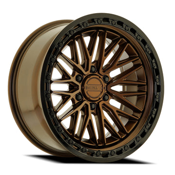 Metal FX Wheels Alpha Truck Smoked Bronze Center Gloss Black Lip