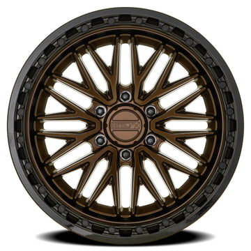 Metal FX Wheels Alpha Truck Smoked Bronze Center Gloss Black Lip
