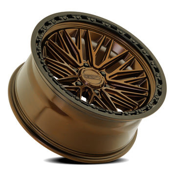 Metal FX Wheels Alpha Truck Smoked Bronze Center Gloss Black Lip